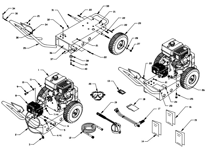 GENERAC 1124-0 parts breakdown